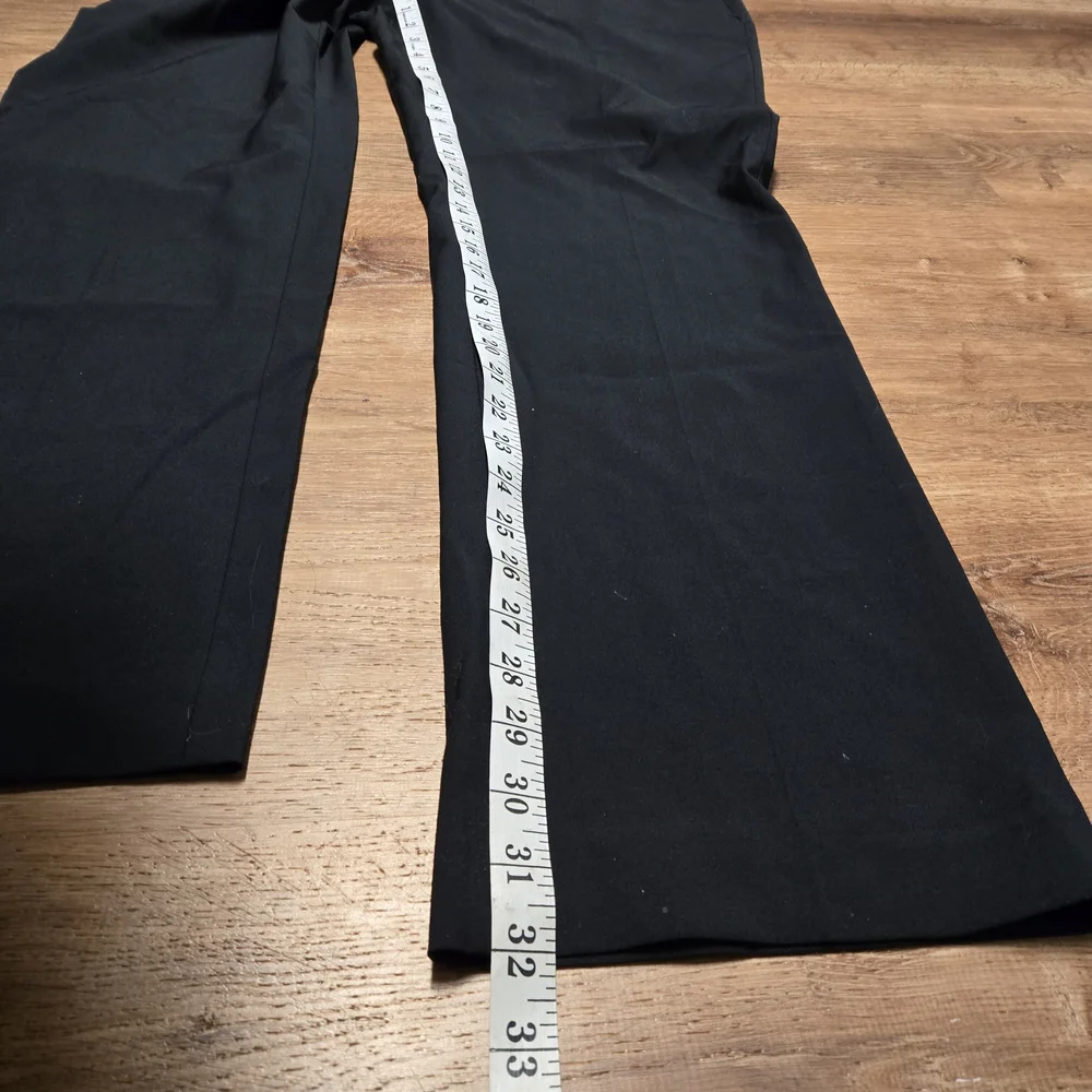 Marc Anthony Elegant Black Men's Dress Pants Slim Fit Wool Blend 36x32